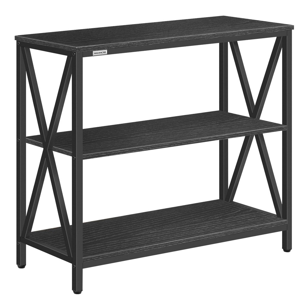 Mahancris 31.5 Sofa Table Industrial Console Table 3-Tier Narrow Sofa Table