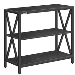 Mahancris 31.5 Sofa Table Industrial Console Table 3-Tier Narrow Sofa Table