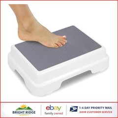Heavy-Duty Bathroom Step Stool, Slip Resistant, Great for High Beds and Bathtubs