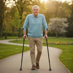 Forearm Crutches for Adults x2 Units, Open Cuff, Extra Comfort with Hand Grip…