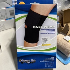 SportAid Knee Wrap Black Small(13-14″ Knee Circ.)