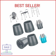 supregear Rubber Walker Tips – Walker Feet Replacement – Walker Leg Caps – Heavy