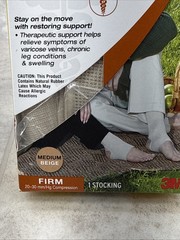 3M Futuro Compression Open Toe/Open Heel Knee Length Stocking Size Medium, Beige