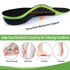 Orthotic Insoles High Arch Support Inserts Plantar Fasciitis Flat Feet Foot Pad