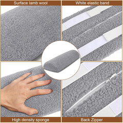 New Knee Pillow for Back Sleeping Memory Foam Half Moon Bolster Pillow for Legs