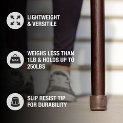 Brazos 55″ Twisted Trail Blazer Handcrafted Walking Stick Brown Made in The