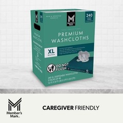 4 PACK – Member’s Mark Adult Washcloths, 240 ct. (Total 960 ct.) FREE SHIP!!