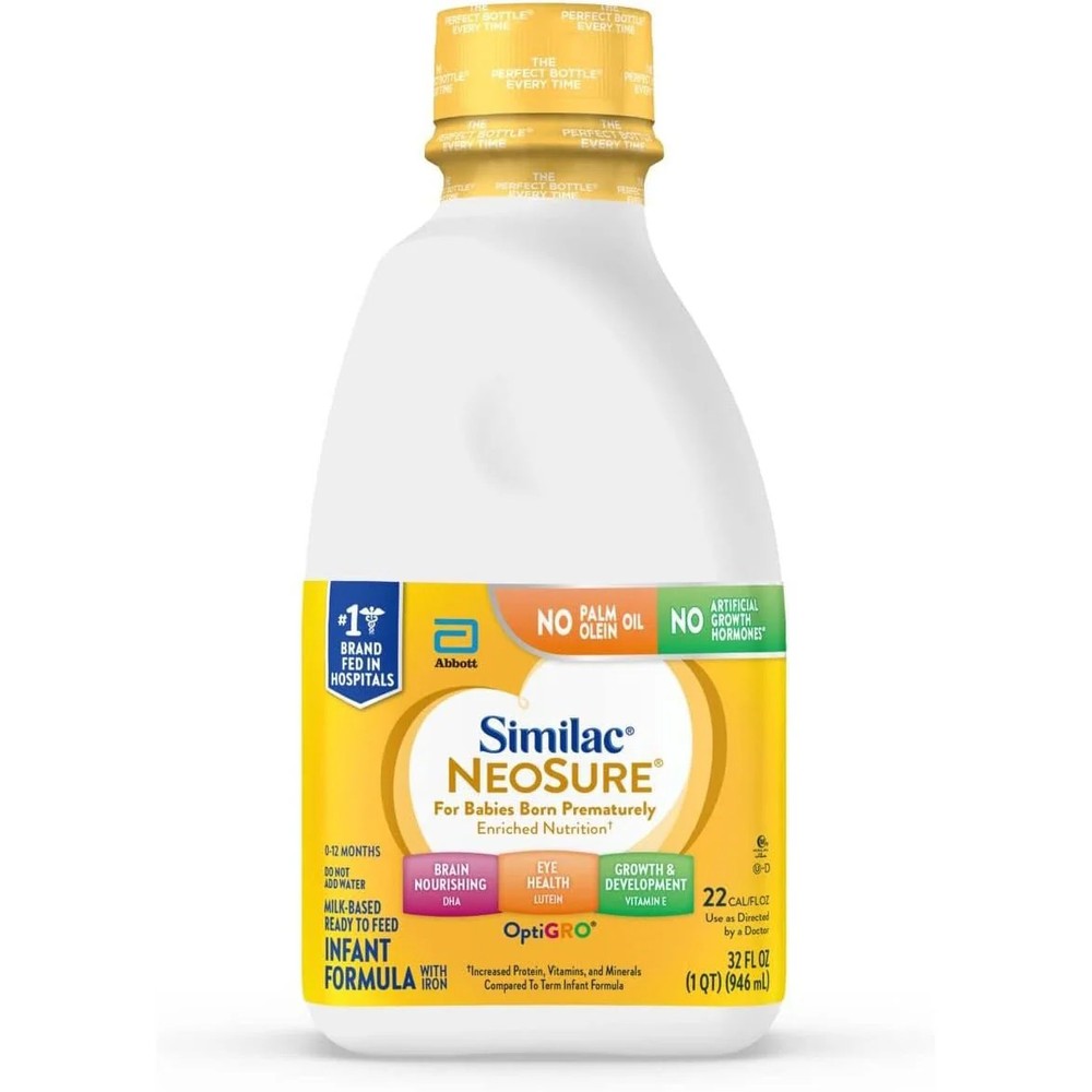 Similac NeoSure Premature Post-Discharge Infant Formula, Ready-to-Feed, 32 oz