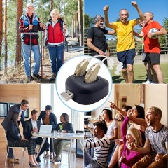 Compact Rechargeable Hearing Amplifiers with Advanced Noise Reduction Technology