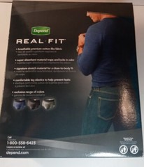 Depends® Real Fit® Briefs for Men (Size: Large/Extra Large 38 – 50″) 10 Pack*