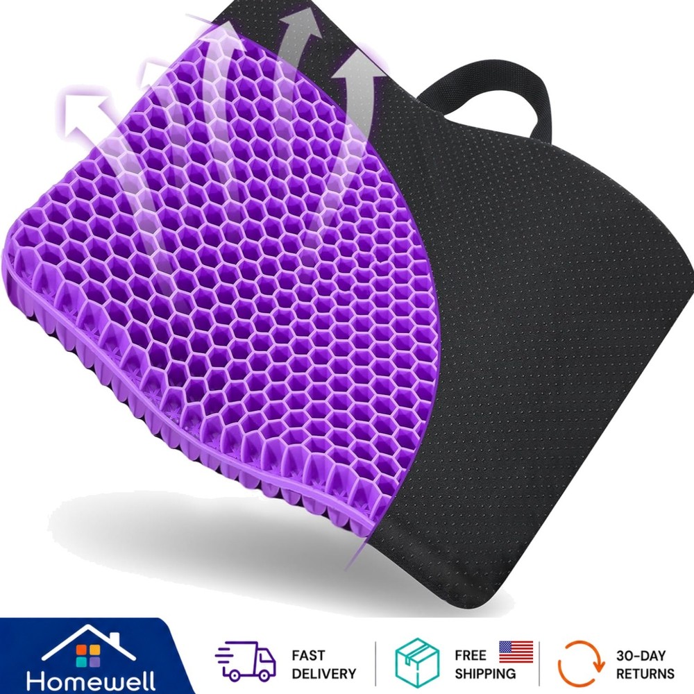 Machine Washable Honeycomb Gel Cushion for Ergonomic Comfort – Non-Slip and Cool