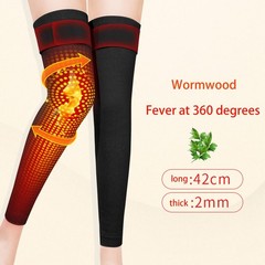 Wormwood Warm Knee Pads, Adjustable Strap Long Compression Sleeve, Cotton The…