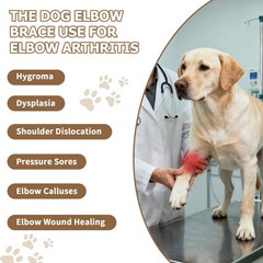Adjustable Dog Elbow Brace Protector Pads – Front Leg Support for Arthritis, Tor