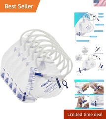 Professional Urinary Drainage Bag – 2000 mL Capacity for Caregivers – 5 Pack