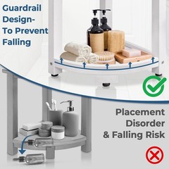 Waterproof Corner Shower Stool for inside Shower, Anti-Fading Shower Bench for S