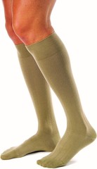 JOBST forMen Casual Knee High Closed Toe 15-20mmHg Khaki Medium