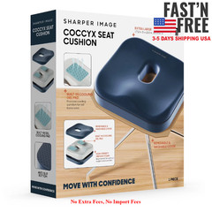 Sharper Image® Coccyx Seat Cushion Cooling Gel Memory Foam Extra Large Non-Slip