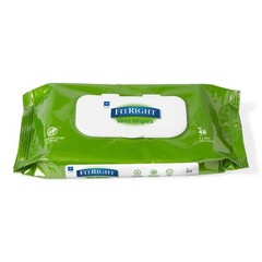 Medline-MSC263654 FitRight Aloe Personal Cleansing Cloth Wipes, Scented, Pack of