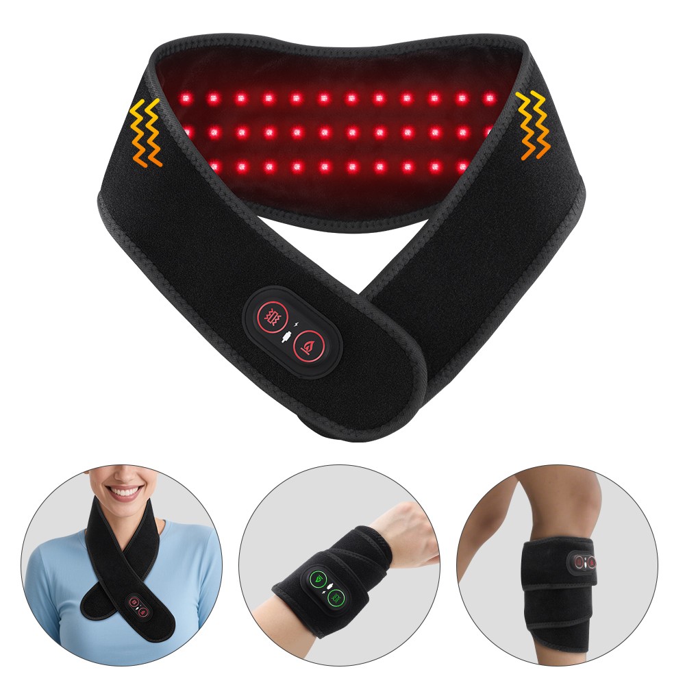850&660nm Red Infrared Light Therapy Wrap Neck Pad for Pain Relief Muscles Relax