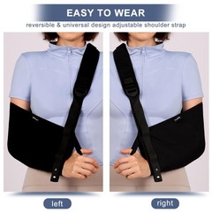 HKJD Arm Sling for Shoulder, Wrist, Elbow Injuries, One Size, Black
