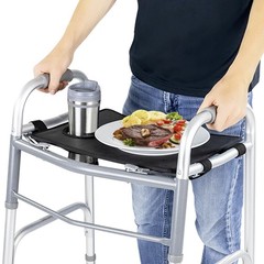 Vive Walker Tray for Folding – (w/Cup Holder) – Adult Mobility Black