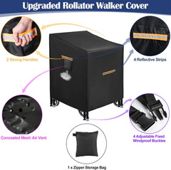 Walker Covers Waterproof，Heavy Duty 420D Cover for Rollator Walker,Universal Cov
