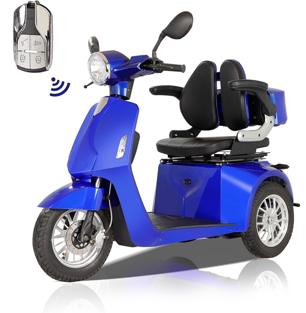 3 Wheels Electric Mobility Scooter 800W 60V 20AH Battery Motor For Adult Seniors