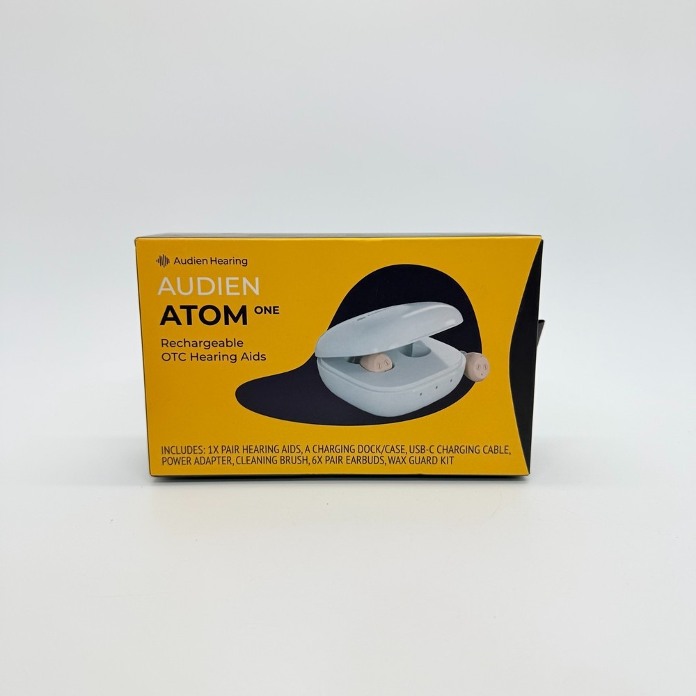 NEW Audien Hearing Aid OTC Atom One, Rechargeable