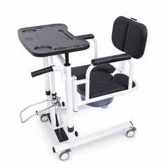 6 IN 1 Hydraulic Patient Lift Transfer Chair 440 Lbs Transfer Nursing Chair