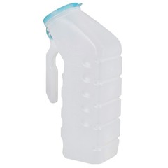 Vakly Male Urinal with Glow in The Dark Cover [2 Pack 32oz] Translucent
