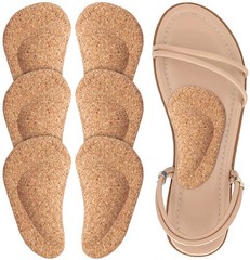 Dr. Foot’s Arch Support Shoe Insoles for Flat Feet, 3 Count (Pack of 1), Cork