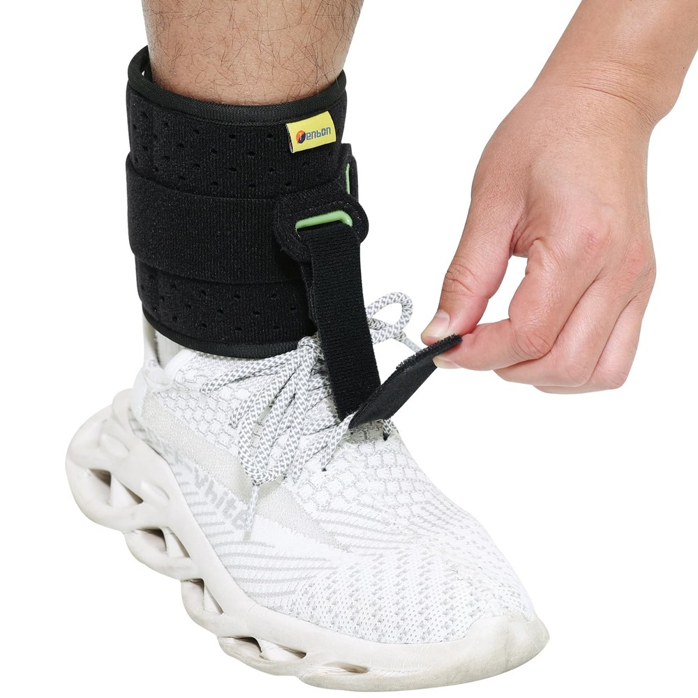 Tenbon Ankle Support Drop Foot Brace Orthosis – 1 Count (Pack of 1), Black