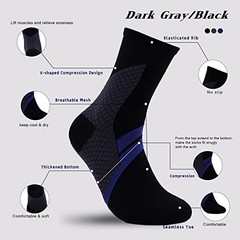 Copper Yarn Compression Socks Reduce Swelling Improve 6-10 Multicolor-4pairs