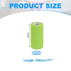 Self Adhesive Bandage Wrap 177″ x 4″, 24 Pcs Wrap Tape, Light Green