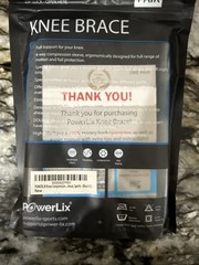 PowerLix Extra Large Compression Knee Sleeve Brace – Black