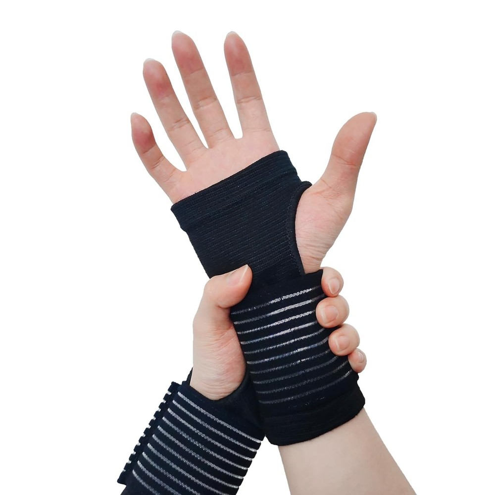 2 Pack Wrist Brace Compression Adjustable Support for Carpal Tunnel Tendonitis