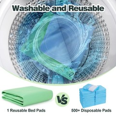 2 PCS Bed Pads Washable Waterproof 55×37 Inch Reusable Mattress Protector