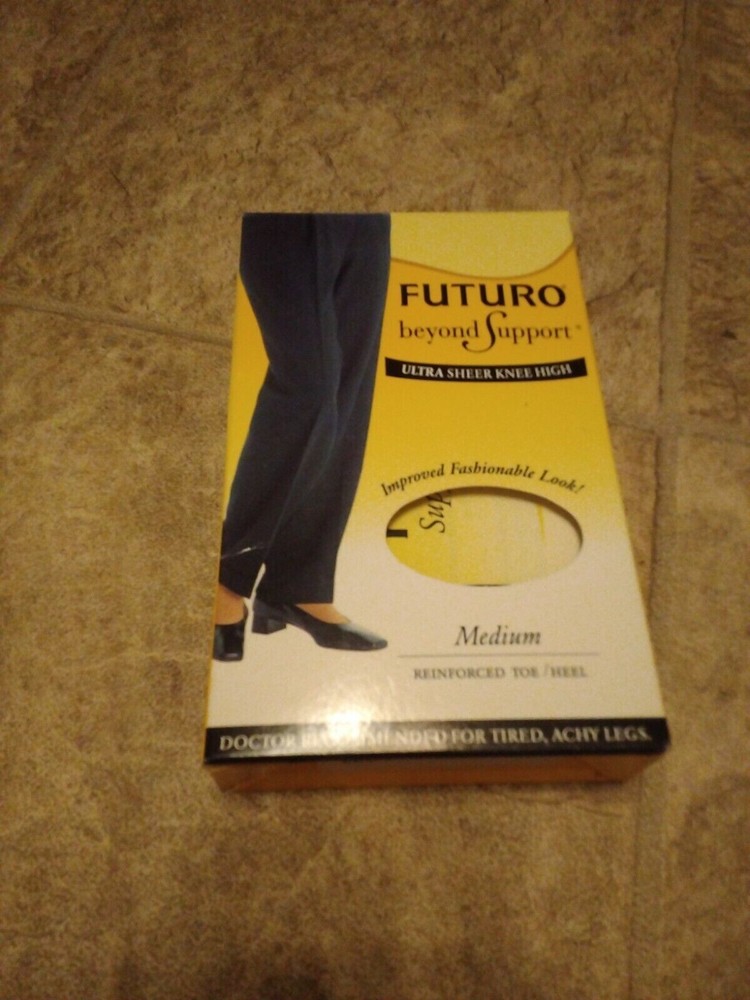 Futuro Beyond Support Ultra Sheer Knee High MILD 8-15mm/Hg – MEDIUM BEIGE