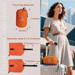 ERGOOCUSHION 18x16x2.1 inches, Black Cushion With Tangerine Carry Bag