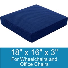 Memory Foam Seat Cushion for Office Chair & Wheelchair – Comfortable Chair Pad 1