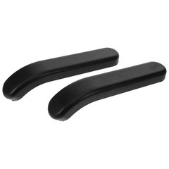 1 Pair Universal Durable Wheelchair Armrest Pads PU Material Black Covers