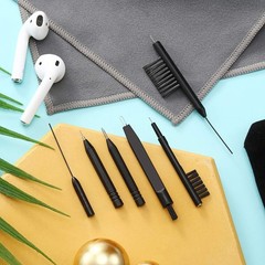 Professional Hearing Aid Cleaning Tools: 7-Piece Kit with Soft Handles & Magnet