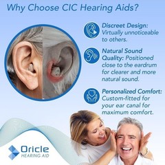 Oricle 2.0 Hearing Aids for Adults with Advanced Noise Cancellation/ New