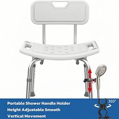 2Pcs Shower Head Holder for Shower Chair Wheelchair Cane Handicap Bathroom Mount