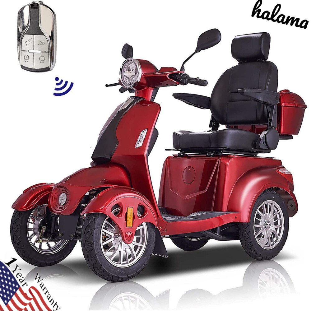 800W Heavy Duty 4 Wheel Mobility Scooters for Seniors & Adults 500lbs Capacity