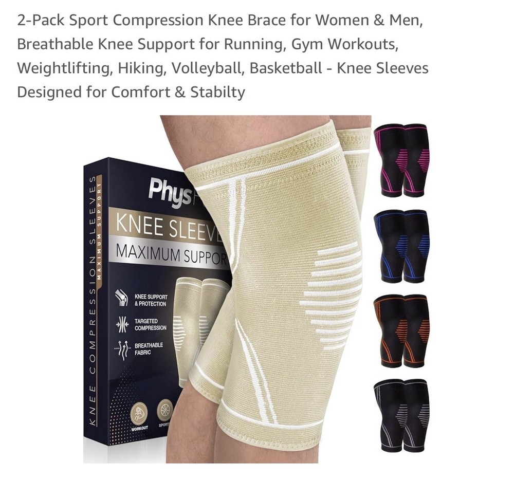 PhysFlex Knee Sleeve Maxium Support Medium