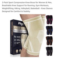 PhysFlex Knee Sleeve Maxium Support Medium