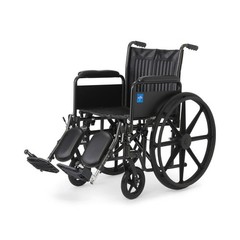 Medline Excel K1 Basic Wheelchair 18″ Wide Seat with ELR Leg Rests