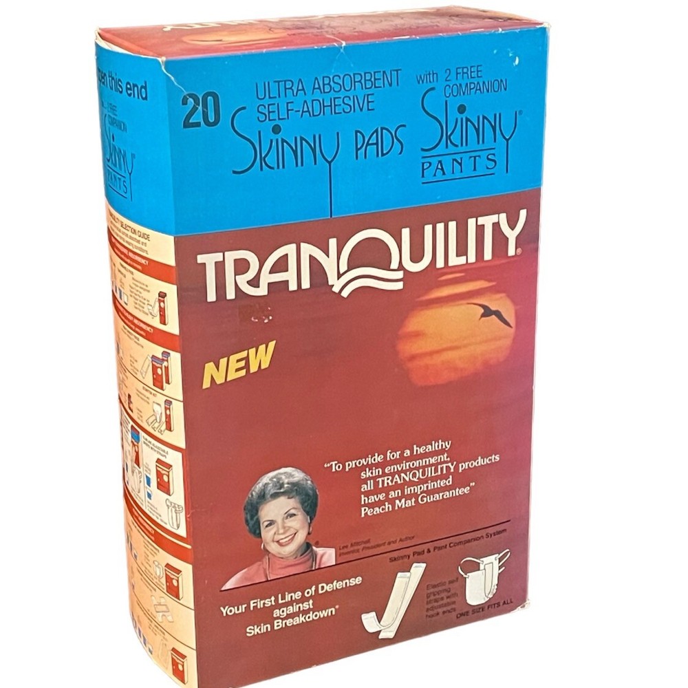 Tranquility Ultra Absorbent Incontinence Adhesive Skinny Pads New Vintage RARE