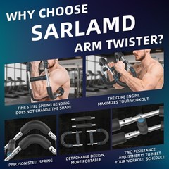 Adjustable 40-100lb Power Twister: Arm, Chest & Full Body Home Gym Workout